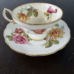 Hammersley & Co Morgan’s Rose Tea Cup & Saucer Set Vintage English Bone China